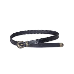 Frye Women's Leather Laced Buckle Belt