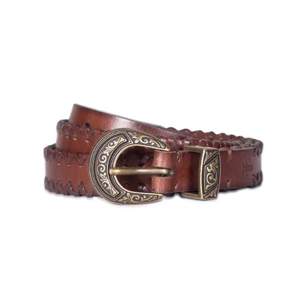 Frye Women's Leather Laced Buckle Belt