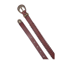 Frye Women's Leather Laced Buckle Belt