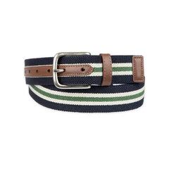 Club Room Men's Striped Fabric Stretch Casual Belt