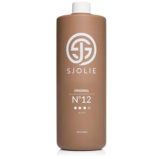 SJOLIE Spray Tan Solution - No. 12 - Dark Hydrating Tanning Spray | Sunless Tanner for a Rich Bronze, Long Lasting, All Natural Spray Tan