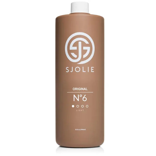 SJOLIE Spray Tan Solution - No. 6 - Light Hydrating Tanning Solution | Sunless Tanner for an All Natural, Sun-Kissed Glow