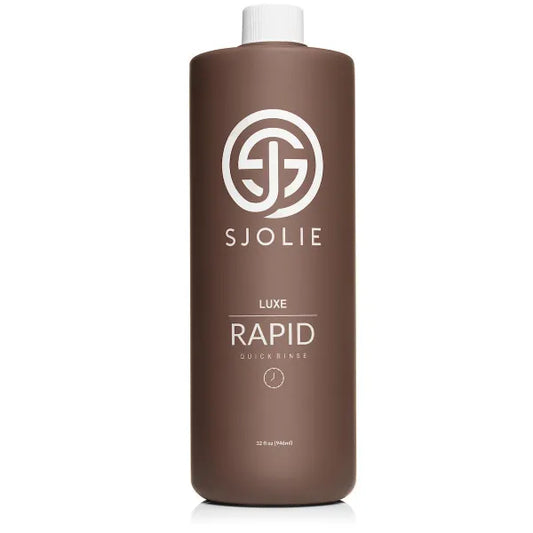 SJOLIE Rapid Spray Tan Solution - Luxe Ultra One Hour Express Tan - Violet Base | Sunless Tanner for a Quick-Drying, Ultra Dark Glow