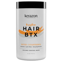 Kerazon Professional Brazilian Hair BTX Treatment Mask provides repair for damaged, dry, smoothing, deep conditioning and hydration, nutrition, shine, softness, volume control and smoothness.