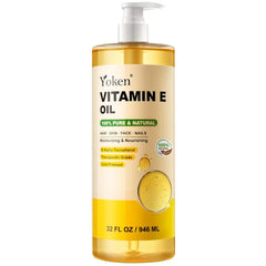 Yoken Vitamin E Oil for Skin, Vitamine oils for Face Perfect Bath and Body Oil Cold Pressed Hexane Free Non-GMO Gluten Free Formula