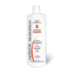 KERATIN RESEARCH Natural Argan Oil Infused Sulfate Free Shampoo Value Size for Keratin Treatments, Maintenance After Care, post treatment shampoo