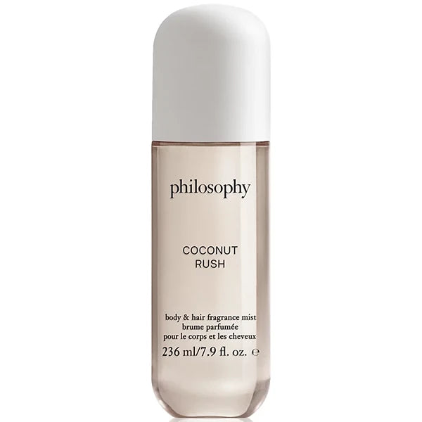 philosophy hair and body mists – long-lasting fragrance mists for women with skin-loving ingredients – hydrates & refreshes for 24 hours – vanilla, pistachio & coconut scent options