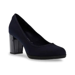 Anne Klein Women's Castana Round Toe Block Heel Pumps, Elegant Comfortable Dress Shoes