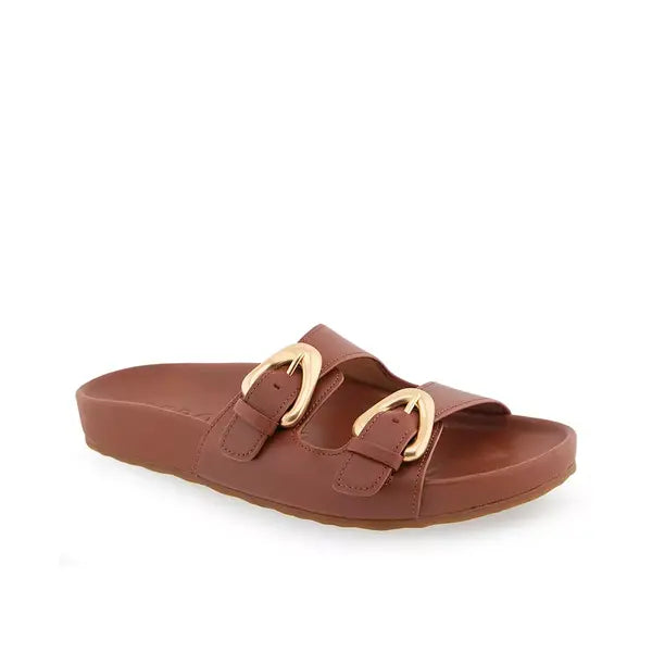 Aerosoles Women's Link Moulded Footbed Sandals, Comfortable Supportive Slide Footwear