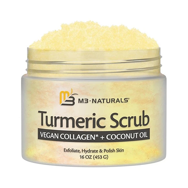 M3 Naturals Exfoliating Body Scrub | Turmeric Body Scrub 12oz