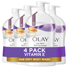 Olay Body Wash for Women, Age Defying with Vitamin E, 24hr Moisturizing, Hydrating & Refreshing, B3 Vitamin Complex, Free of Parabens & Phthalates, For All Skin Types, Scented