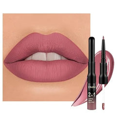 Kaely 2-in-1 Matte Lipstick and Lip Liner, Liquid Lip Stain Makeup for women Long Lasting Waterproof Smudge Proof