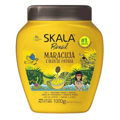 SKALA Maracujá Hair Care Kit Treatment Cream + Shampoo + Conditioner (3 pcs) Hydrating & Softening Formula for Smooth, Manageable Hair with Fruity Freshness