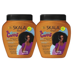 SKALA Mais Crespos Super Curly Hair Type 4ABC Hydrate, Eliminate Frizz 2 IN 1 Conditioning Treatment Cream and Cream To Comb