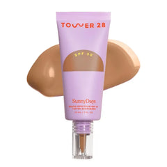 Tower 28 SunnyDays SPF 30 Tinted Moisturizer - 2-in-1 Buildable Coverage Foundation + Mineral Sunscreen for Face - Zinc Oxide, Aloe & Prickly Pear for Sensitive Skin