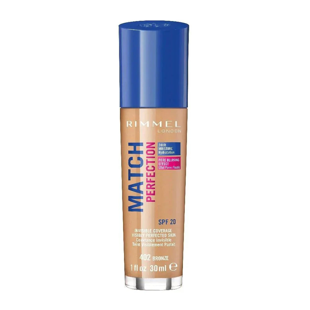 Rimmel Match Perfection Foundation Bronze 30 Ml - AllurebeautypkRimmel Match Perfection Foundation Bronze 30 Ml