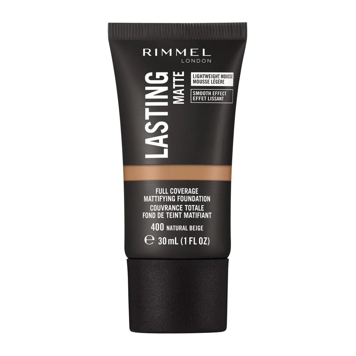 Rimmel Lasting Matte Foundation, 400 Natural Beige - 30ml