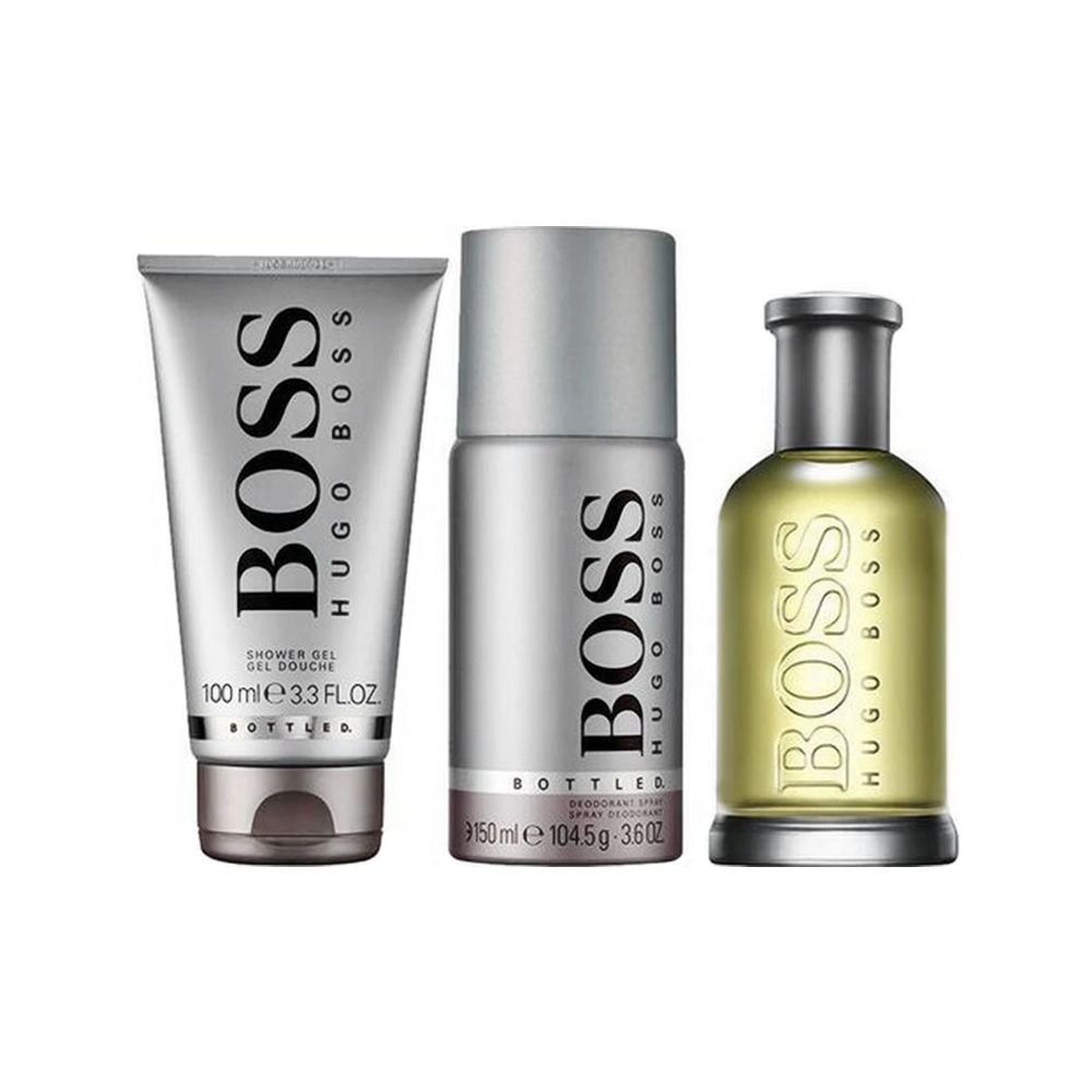 Hugo Boss Bottle EDT 100Ml+S Gel 100Ml+Deo Spray 150Ml - AllurebeautypkHugo Boss Bottle EDT 100Ml+S Gel 100Ml+Deo Spray 150Ml
