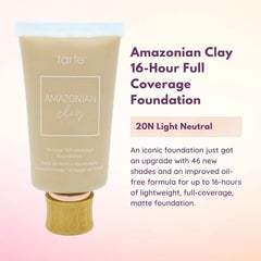 Tarte Amazonian Clay 16-Hour Full Coverage Foundation- 20N Light Neutral