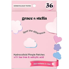 grace & stella Award Winning Pore Strip Pimple Patches for Face Heart Hydrocolloid Zit Stickers that Help Soothe & Conceal Breakouts Cute Patches Dermatologist Tested.