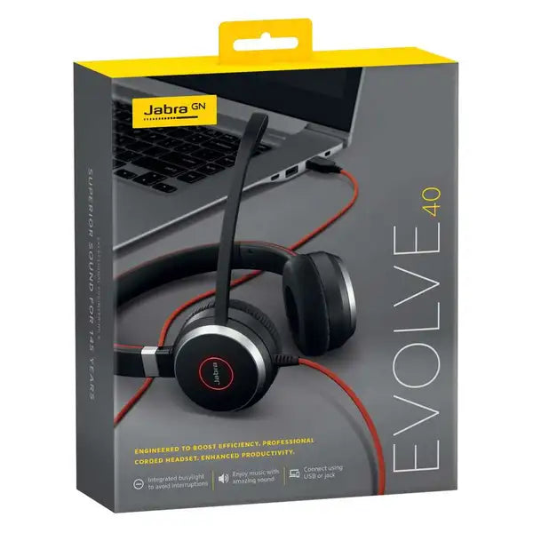 Jabra Evolve 40 UC Professional Wired Headset