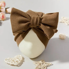 PATPAT Baby / Toddler Solid Bowknot Hat light cofee