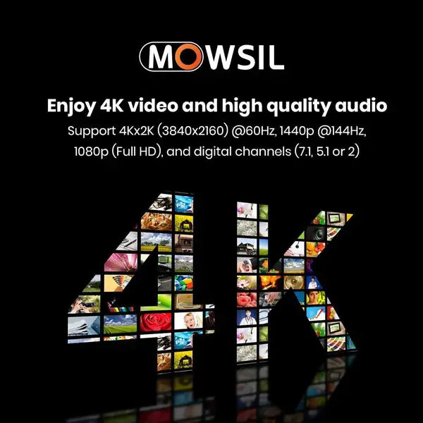 Mowsil HDMI to DP cable 4K 60Hz/30Hz (3M)