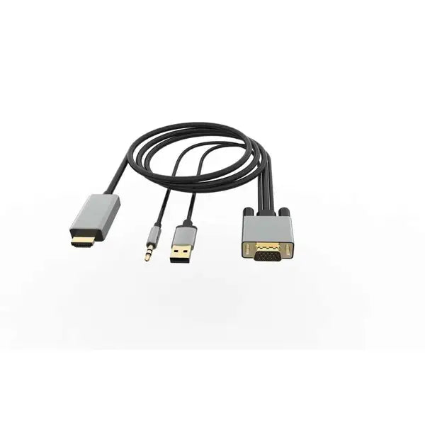 Mowsil VGA to HDMI Cable with Audio, FHD 60Hz, DisplayPort to VGA Cable (2 Meter)