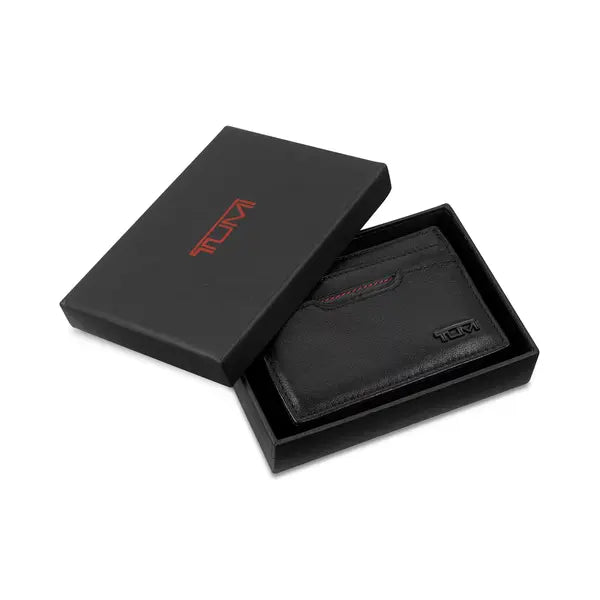 TUMI Men's Leather Money Clip Card Case