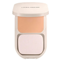 Laura Mercier Real Flawless Feather Matte Powder Foundation, Sheer to Medium Coverage, 16 HR Fade-Proof Wear, Hydration & Shine Control, Weightless Face Powder Compact, Hyaluronic Acid Infused