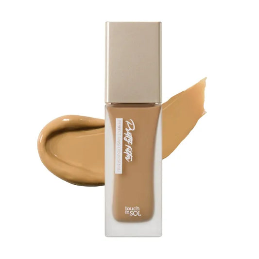 TOUCH IN SOL Pretty Filter Perfect Finish Foundation for Flawless, Natural Look - Lightweight and Full-Coverage Matte Base for All Skin Types, 1.18 fl.oz.