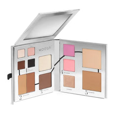 Woosh Beauty, Fold out Face Original Makeup Palette, Travel, All in One, Neutral Cream & Powder