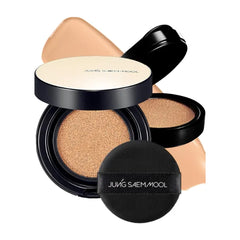 JUNG SAEM MOOL Essential Skin Nuder Longwear Cushion 0.98 Fl Oz, Refill Included, 24H Lasting Cushion Foundation with High Coverage, Semi-Matte Natural Finish, Korean Foundation Makeup