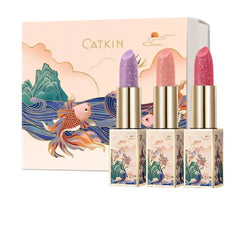 CATKIN Lip Balm Color Tinted Shimmer Lipstick Ultra Hydrating Lip Moistrurizer Lip Care with Vitamin E Nourishing For Cracked & Dry Lips 0.12 oz