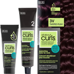 ALL ABOUT CURLS Permanent Hair Color Dye For Curly Hair | 100% Gray Coverage | Nourished & Radiant Curls | Vibrant Shine & Color