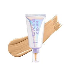 Naked Sundays BeautyScreen SPF 50 Mineral Peptide Foundation Tint, 2-in-1 Skin Tint & Mineral Sunscreen | Radiant, Buildable Coverage, Acne-Safe, Infused with Peptides