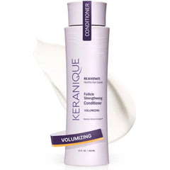 Keranique Volumizing Conditioner - Moisturizing Hair Conditioner for Fine, Thinning Hair and Fuller Hair Growth - Keratin Enriched, Sulfate-Free, Color-Safe, Anti-Aging Volume Conditioner for Women