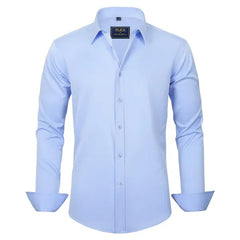 Alimens & Gentle Mens Long Sleeve Button Up Shirt Formal Dress Shirts Regular Fit
