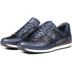 Ducavelli Ostrich Plane Leather Men's Casual Shoes