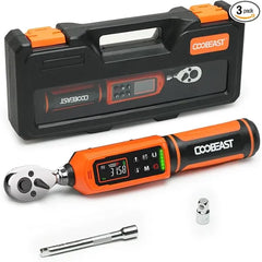 coobeast Digital Torque Wrench, Buzzer and LED Flash Five Units of Measure Torque Wrench for Motorcycle, Auto Repair