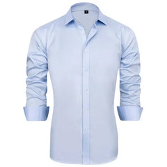 Alimens & Gentle Mens Stretch Cotton Business Shirt Long Sleeve Wrinkle-Free Dress Shirt