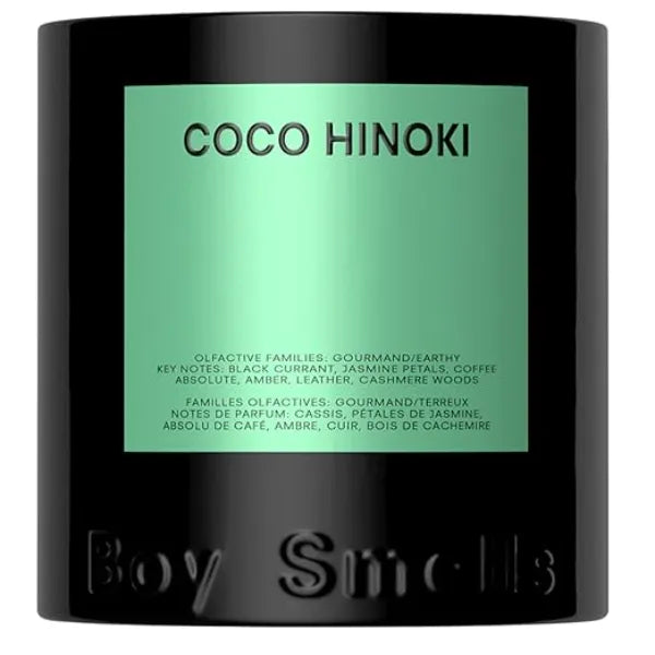 Boy Smells Coco Hinoki Soy Wax Candle Coconut Milk, Hinoki & Black Amber Creamy Woody Scented Candle with Up to 50 Hour Burn Home Fragrance 8.5 oz