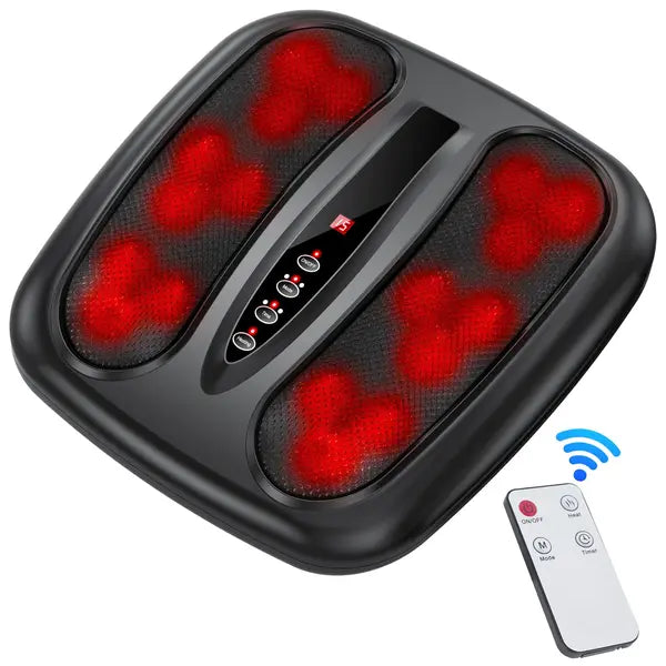 NEXPURE Foot Massager with Heat, 3 Modes, Wireless Control Shiatsu Foot Massager with Heating