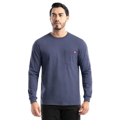 Wrangler Workwear Men's Long Sleeve Heavyweight Pocket T-Shirt