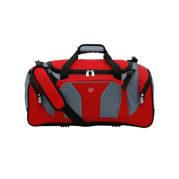 Protege 22" Travel and Sports Duffel Bag with Packing Cube - Red