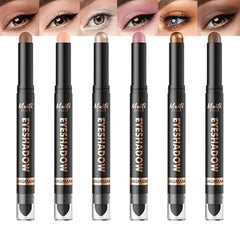 LANGMANNI 4Colors Dual Ended Cream Eyeshadow Stick Set Silky Smooth, Waterproof & Transfer Proof, Built in Blender Brush, All Day Matte & Shimmer Wear Eye Makeup