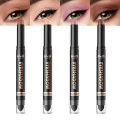 LANGMANNI 4Colors Dual Ended Cream Eyeshadow Stick Set Silky Smooth, Waterproof & Transfer Proof, Built in Blender Brush, All Day Matte & Shimmer Wear Eye Makeup