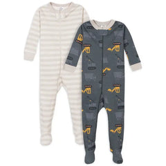 Gerber Baby & Toddler Neutral Snug Fit Footed Cotton Pajamas