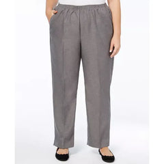 Alfred Dunner Plus Size Classic Pull-On Straight-Leg Short Length Pants
