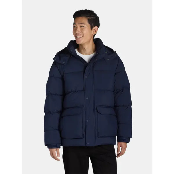 Ozark Trail Men's & Big Men's Puffer Jacket with Hood